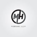 Initial Letter MH Logo - Simple Business Logo Royalty Free Stock Photo