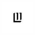 Initial Letter ML Logo design template. Minimalist letter logo vector design,