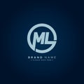 Initial Letter ML Logo - Minimal Business Logo