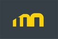 Initial Letter MN Yellow Logo Design