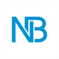 Initial letter NB logo vector