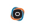 Initial Letter O Circle Negative Space Logo Design Template Royalty Free Stock Photo