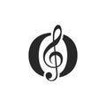 Initial Letter O Music Logo. Dj Symbol Podcast Logo Icon Vector Template Royalty Free Stock Photo
