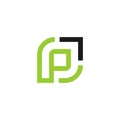 Initial letter p logo