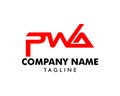 Initial Letter PWA Logo Template Design Royalty Free Stock Photo