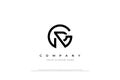 Initial Letter RG or GR Logo Design