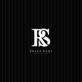 Initial Letter RS Logo - Minimal Business Logo for Alphabet R and S Royalty Free Stock Photo
