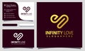 Initial Letter S Infinity Love modern logo design vector Illustration, business card template Royalty Free Stock Photo