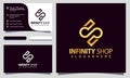 Initial Letter S Infinity modern logo design vector Illustration, business card template