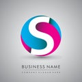 Initial Letter s logo with Circle Colorful, initial logo identity for your business and company