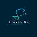 Initial Letter S Travel Logo Design