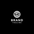 Initial Letter SC Inside Globe Icon Logo Design Royalty Free Stock Photo