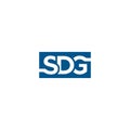 Initial letter SDG square monogram logo vector