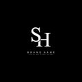 Initial Letter SH Logo - Simple Monogram Logo