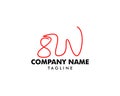 Initial Letter SW Logo Template Design