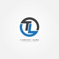 Initial Letter TL Logo, Simple Alphabet Logo