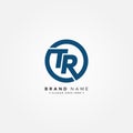 Initial Letter TR Logo, Minimal Alphabet Logo