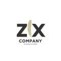 ZX Initial letter Unique attractive creative modern luxury beauty fur ornament monogram logo. design vector logotype Royalty Free Stock Photo