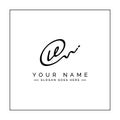 Initial Letter V Logo - Handwritten Signature Logo for Business Name With Alphabet V Royalty Free Stock Photo