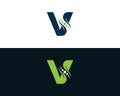 Initial Letter V With Spine Chiropractic Logo Design Concept.