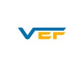 Initial Letter VEF Logo Template Design Royalty Free Stock Photo