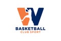 Initial letter W basketball logo icon. basket ball logotype symbol,