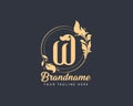 Initial Letter W perfume Logo design can be used as sign, icon or symbol, full layered vector and easy to edit and customize size