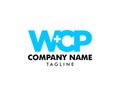 Initial letter WCP cross plus medical logo icon design template elements Royalty Free Stock Photo