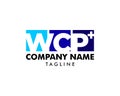 Initial letter WCP cross plus medical logo icon design template elements Royalty Free Stock Photo