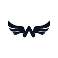 initial letter wings logo logotype