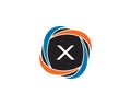 Initial Letter X Circle Negative Space Logo Design Template Royalty Free Stock Photo