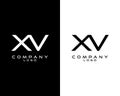 Initial Letter XV, VX Monogram logotype vector for company business identity