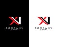 Initial Letter XV, VX Monogram logotype vector for company business identity