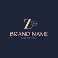 Initial letter Z luxury vector logo template. Fit for wedding business brand, fashion, jewerly, boutique, florist shop, floral and