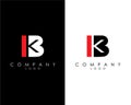 BK, KB letter red and black color abstract company Logo Design vector