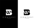 BW, WB letter abstract company Logo Design vector