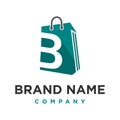 Initial logo B shopping bag