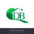 initial logo DB with house icon, business logo and property developer