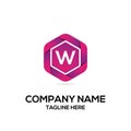 Initial logo design hexagon Royalty Free Stock Photo
