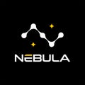 Initial logo from letter N present nebula star