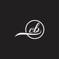 Initial lowercase letter CB rounded logo on multiple backgrounds, CB Logo,