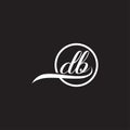 Initial lowercase letter DB rounded logo on multiple backgrounds, DB Logo,