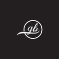 Initial lowercase letter GB rounded logo on multiple backgrounds, GB Logo,