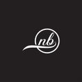 Initial lowercase letter NB rounded logo on multiple backgrounds, NB Logo,