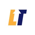 Initial LT arrow letter logo design template Royalty Free Stock Photo