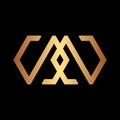 Initial luxury logo creative concept Royalty Free Stock Photo