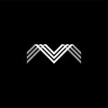 Initial luxury m logo