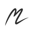 Initial M Stroke Lettermark Symbol Design Royalty Free Stock Photo