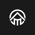 Initial MA/AM luxury monogram logo