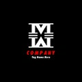 Initial MW WM Simple Monogram Logos Royalty Free Stock Photo